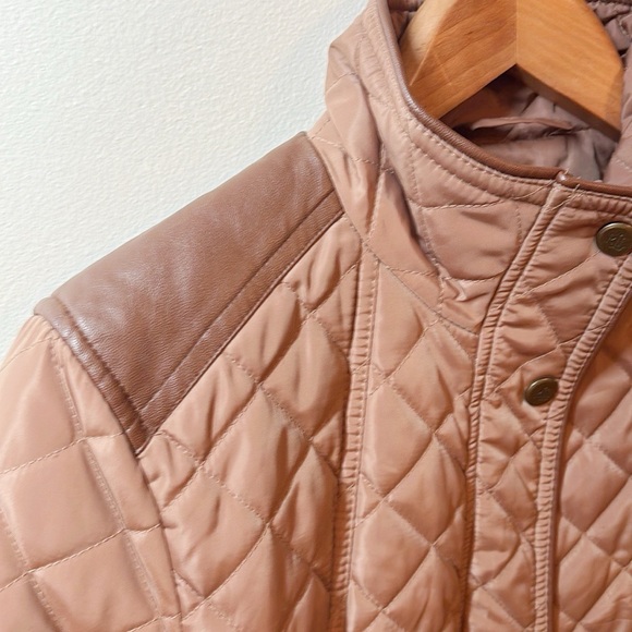 Ralph Lauren Quilted Jacket Faux Leather - Picture 5 of 11